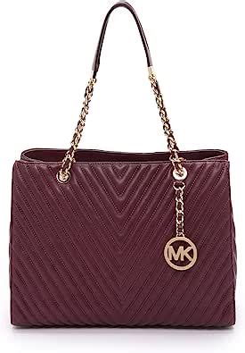 MICHAEL Michael Kors Susannah Quilted Medium Tote, Merlot